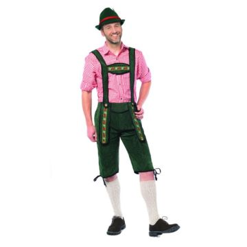 Tyroler lederhosen bukser Johann lang grønn