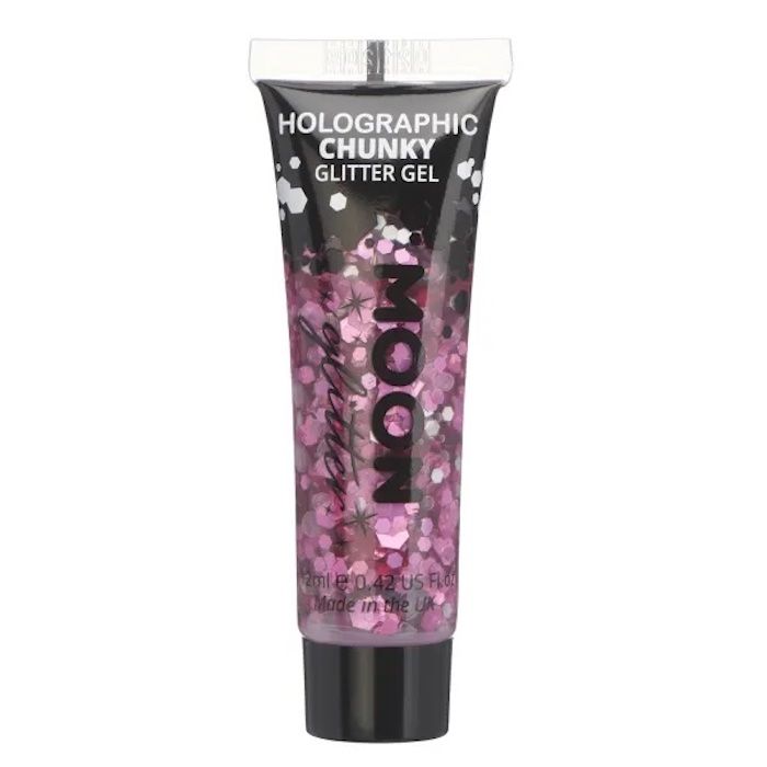 Holografisk Chunky Glitter Gel Rosa 12 ml Moon Creations