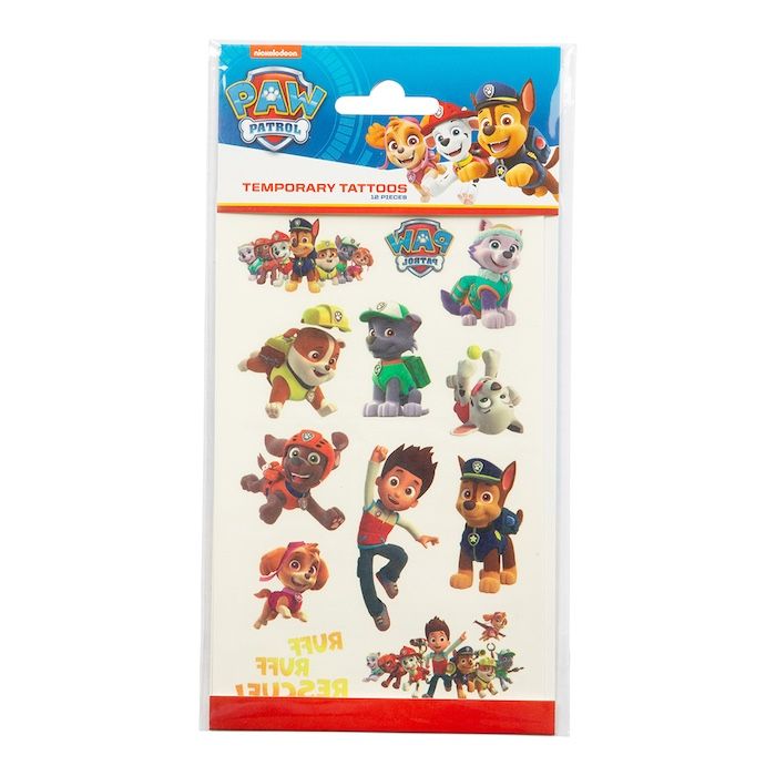 Midlertidige og kunstige paw patrol tatoveringar 12x