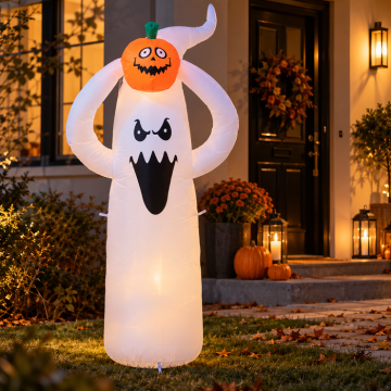 Oppblåsbart halloween-spøkelse med LED 150 cm