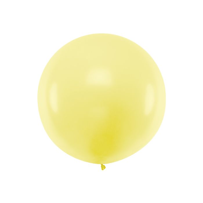 Kjempe pastell gul ballong - 1 meter