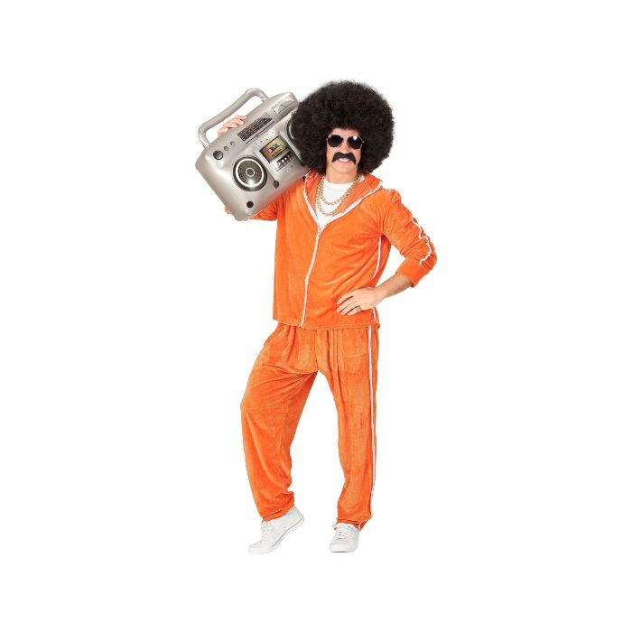 Oransje retro joggedress kostyme menn