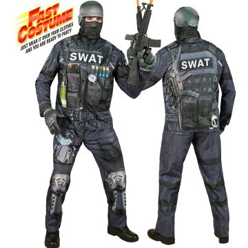 S.W.A.T. kostyme for herrer med trykk