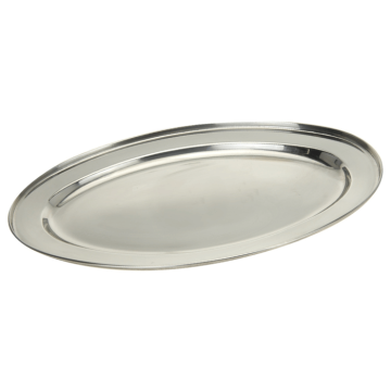 Serveringsfat rustfritt stål - 40x26,5 cm
