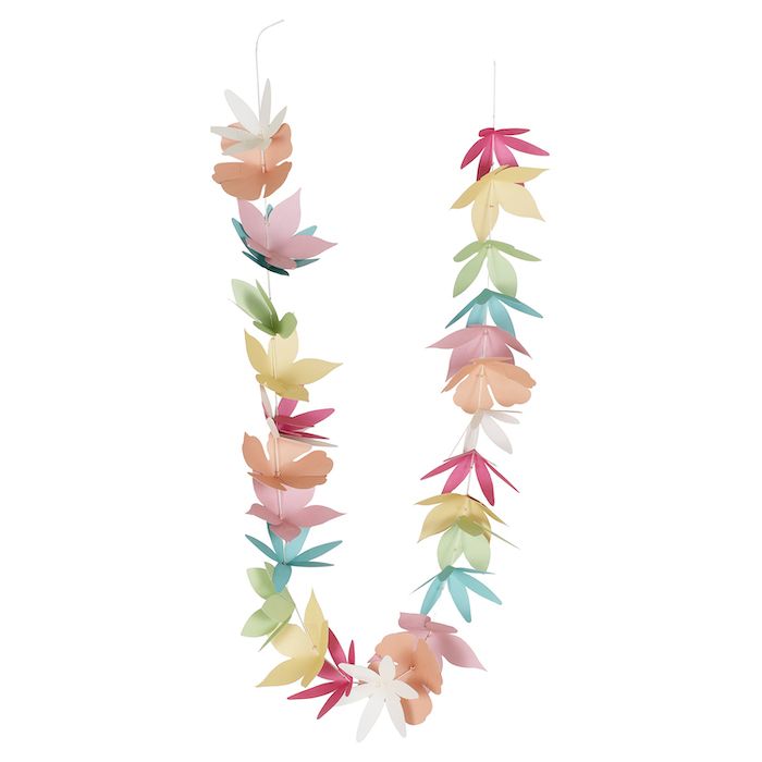 Hawaii-krans halskjede pastellfargar - 95 cm
