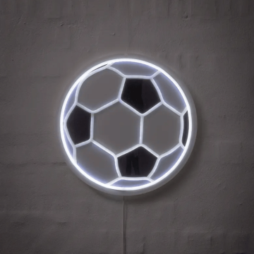 Fotball neon LED skilt - 32 cm