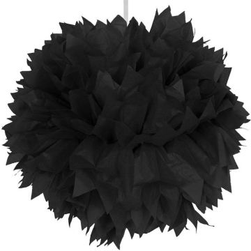 Svart pompon - 30 cm