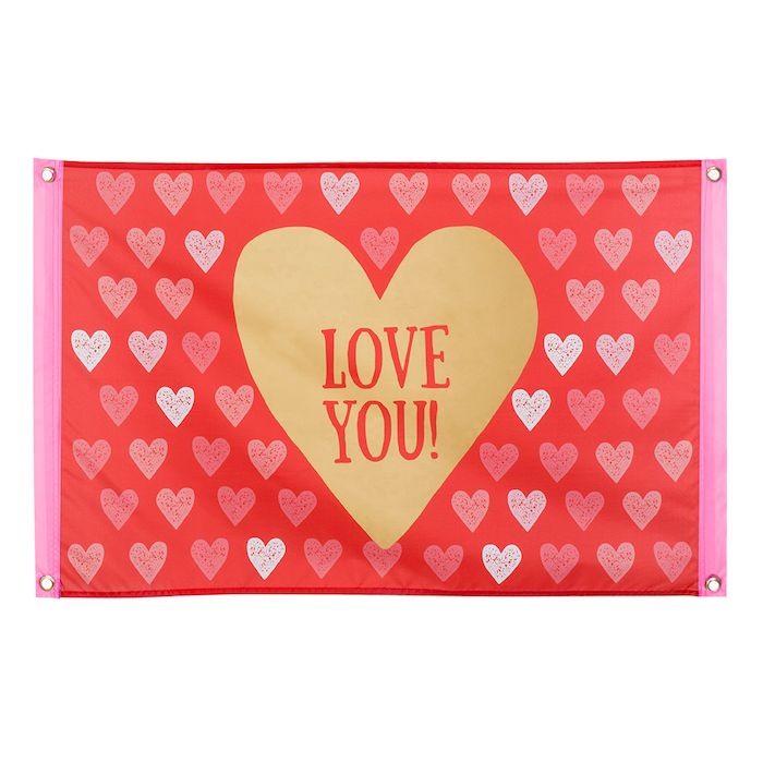 "Love you" flagg - 60x90cm