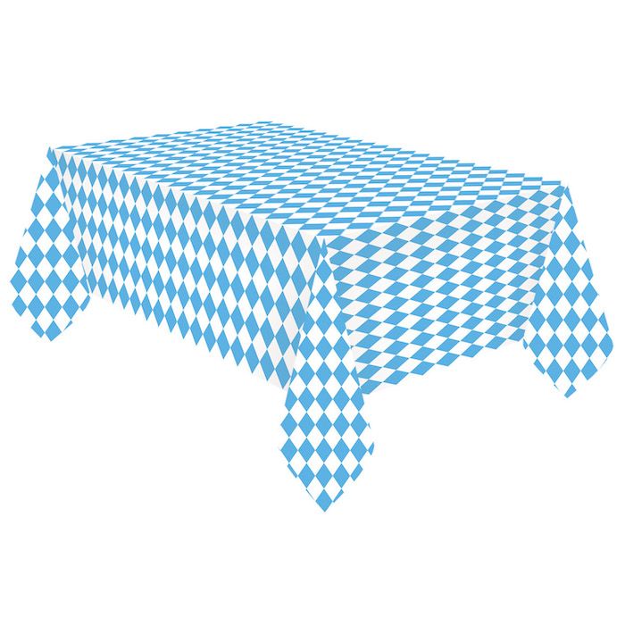 Oktoberfest papirduk blå/kvitt rutete - 115 x 175 cm