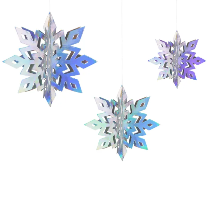 Hengande snøfnugg 6x 15-20 cm
