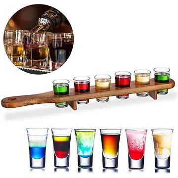 Shotholder i tre inkl. 6x shotglass