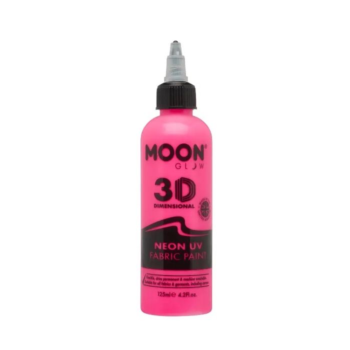 Neon UV Tekstilfarge Pink 125 ml Moon Creations