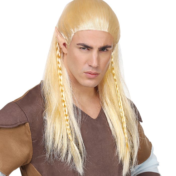 Alv blond lang parykk for menn