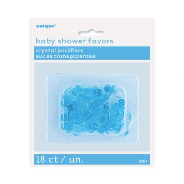 Mini smokk i plast borddekorasjon blå 18x