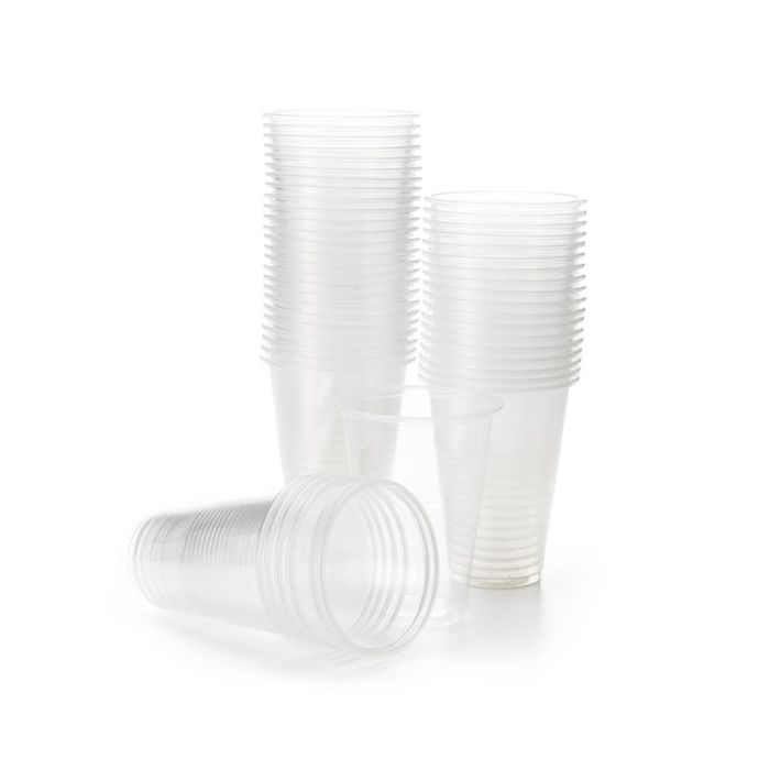 0,4 liter plastikkoppar 50x transparente ølkrus