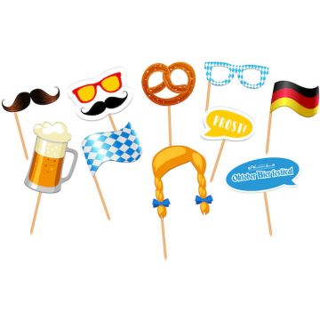 Photo Booth-rekvisitter Oktoberfest 10x
