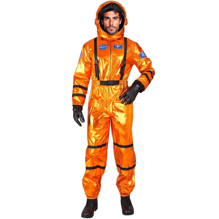 Oransje astronautkostyme for menn