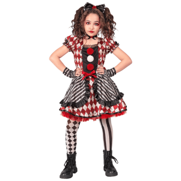 Harlekin dukke kostyme for barn