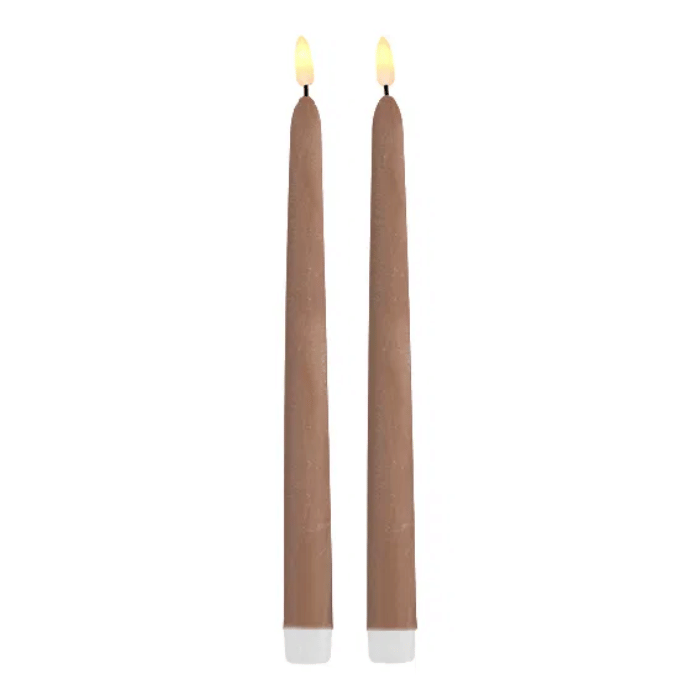 LED staker 2x brun - 2x25 cm