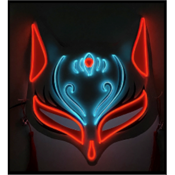 Japansk katt LED maske som lyser i mørket 