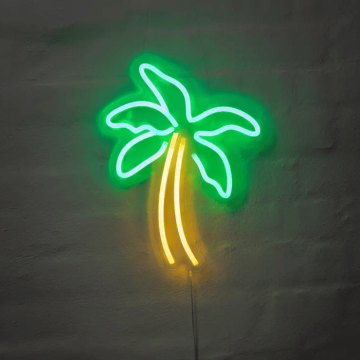 Palme neon LED-skilt - 31x25 cm