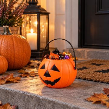 Gresskar bøtte Halloween godtebøtte 2 liter - 14x16 cm
