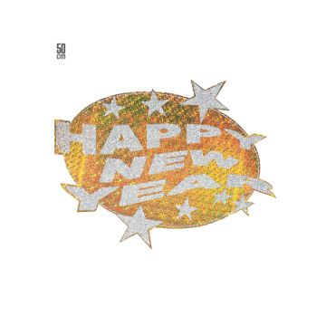 Happy new year glitter dekorasjonsskilt 12x - 50 cm