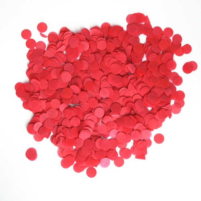 Rød konfetti