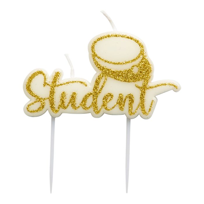 Studentkagelys i gull 6x