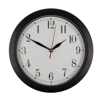 Bakvendt veggklokke med tal 29 cm