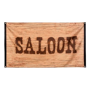 Brunt cowboy saloon-banner - 150x90 cm