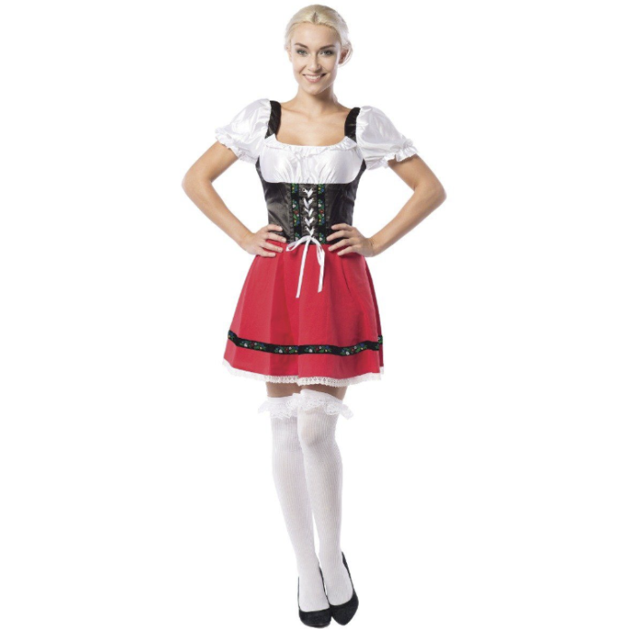 Oktoberfestkjole rød Dirndl Martina