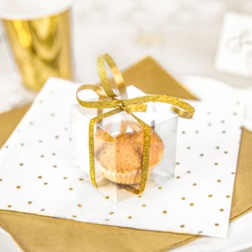 Firkanta eske gjennomsiktig 10x - 5x5x5cm