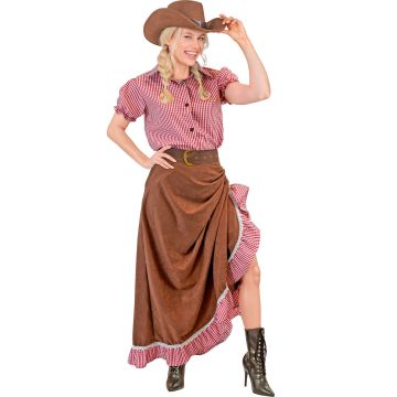 Cowgirl kostyme for damer - 3 deler