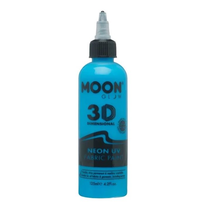 Neon UV Tekstilfarge Blå 125 ml Moon Creations