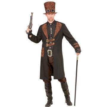 Steampunk kostyme med frakk og hatt