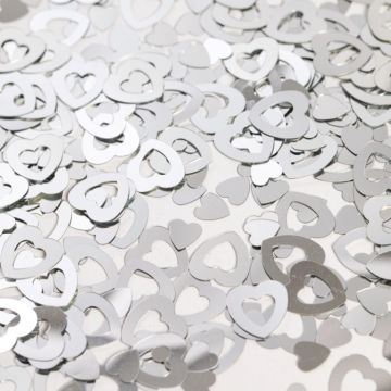 Konfetti hjarte sølv - 14 g