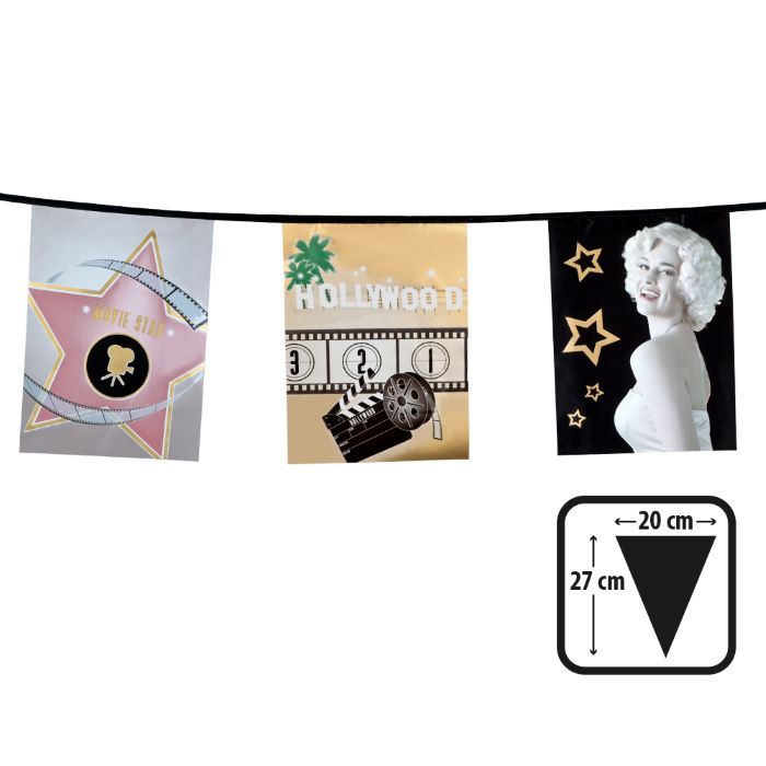 Hollywood plastguirlande - 6 m