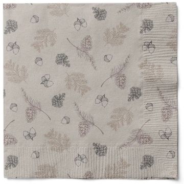 Servietter i brunt med naturmotiv 20x Det Gamle Apotek 