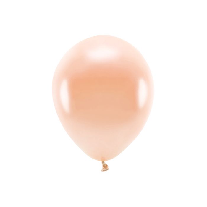 Metallic fersken ballongar 10x - 30 cm 