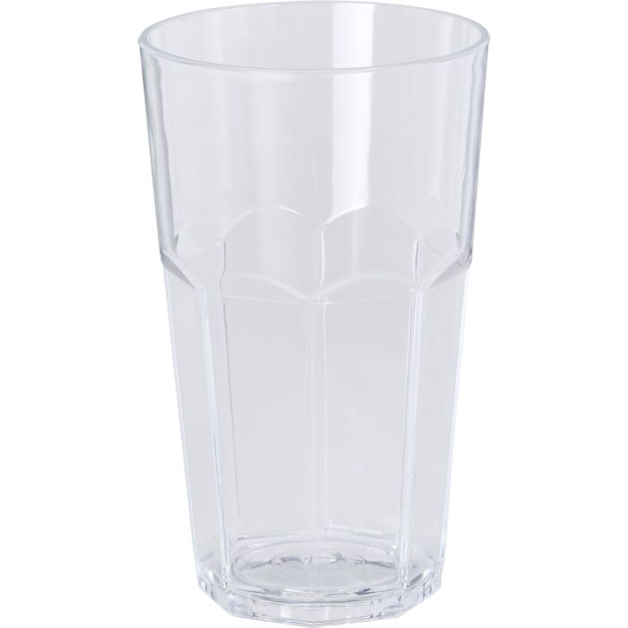 Drikkeglass i akryl 370 ml med fasettert design