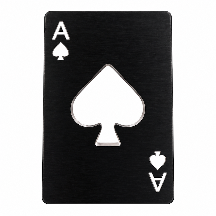 Metal pokerkort svart