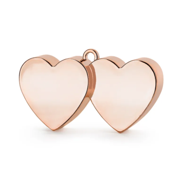 Hjerteforma rose gold ballongvekt - 137g