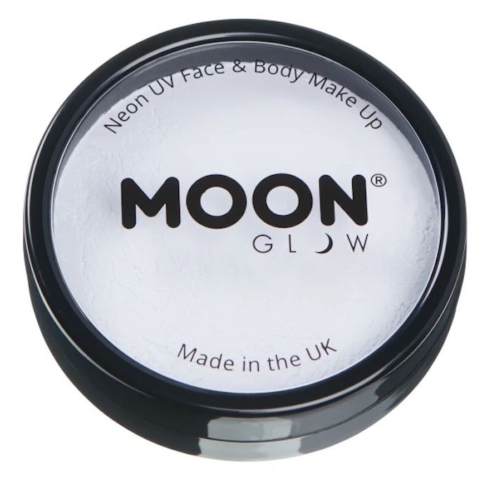 Neon UV Ansikts Og Kroppsmaling Kvit 36 g Moon Creations