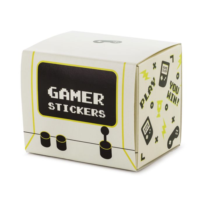 Mini gamer klistremerker mix 36x 