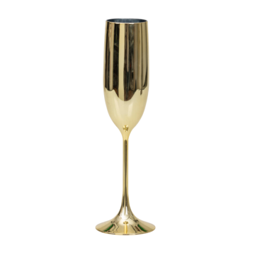 Champagne glas gullfarga 8x - 23,8x6,9 cm
