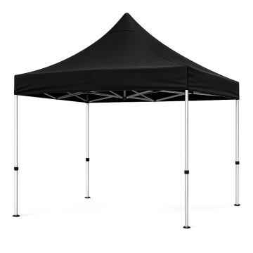 Utendørs sterk paviljong 3x3 m svart - 19,5 kg 