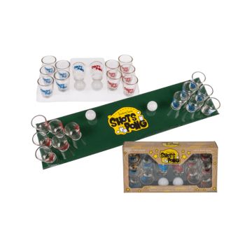 Drukspel shotspong med 12x glas