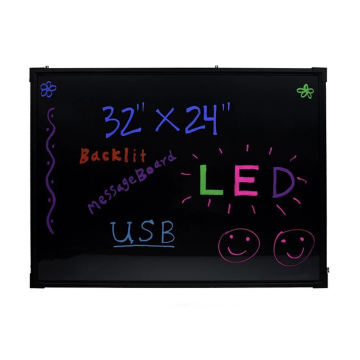 LED-skilt med selvlysende tusjer