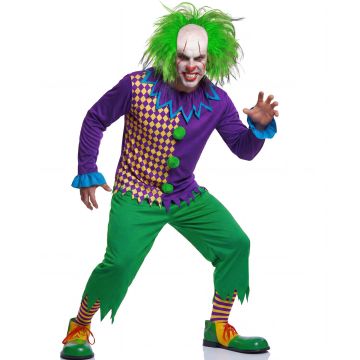 Fargerikt joker-kostyme for herrer